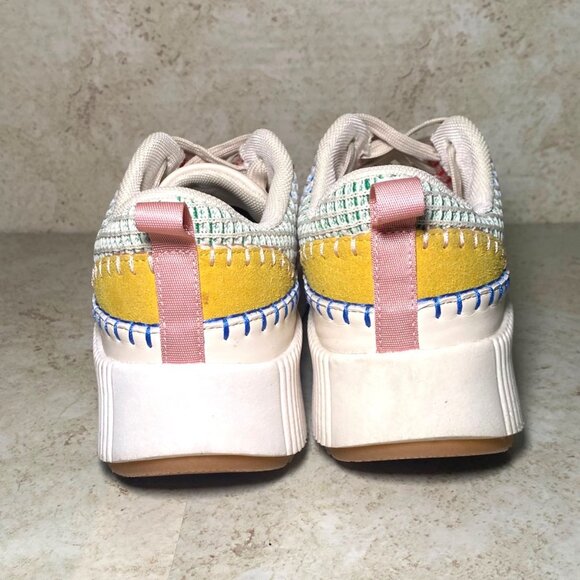 Nicole Miller Brita Platform Sneakers Mesh Suede Accents  Multicolor Design READ - Picture 4 of 9